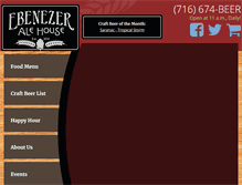 Tablet Screenshot of ebenezeralehouse.com